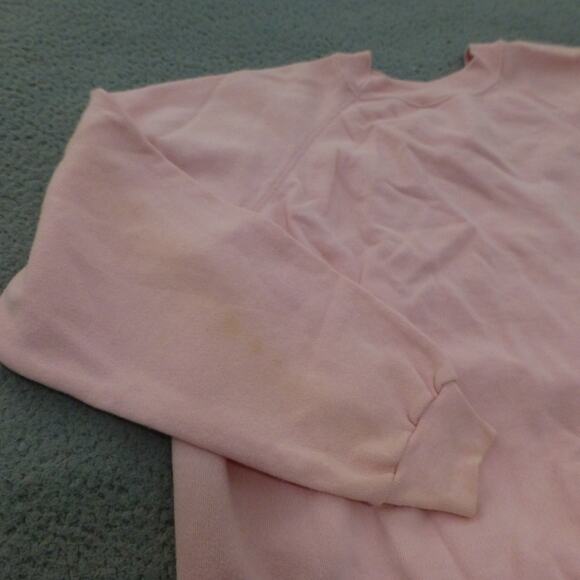 VTG Hanes Sweater Womens Large Seahorse Puff Paint Pink Graphic USA Made 90s - Picture 3 of 10